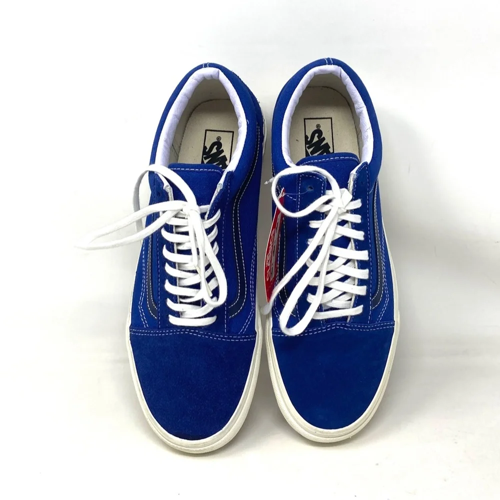 VANS Old Skool For Men Sneakers Suede Skate Blue Canvas Low Top Custom ALSU01253 - Picture 4 of 7